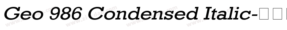 Geo 986 Condensed Italic字体转换
